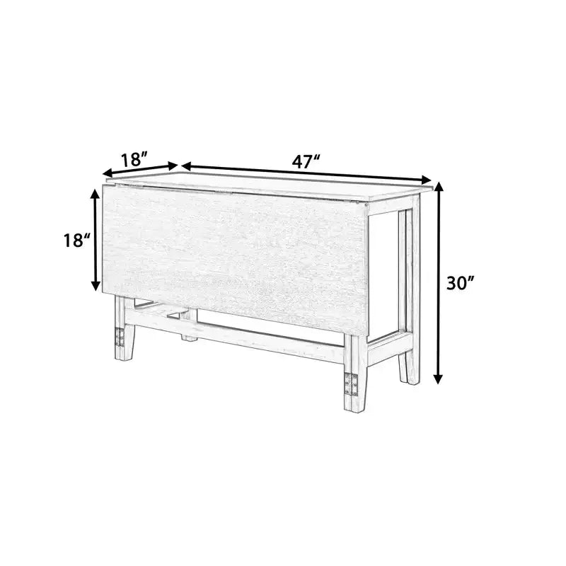 Table de salle à manger à rallonge pliante de style rustique pour petits espaces, bois gris