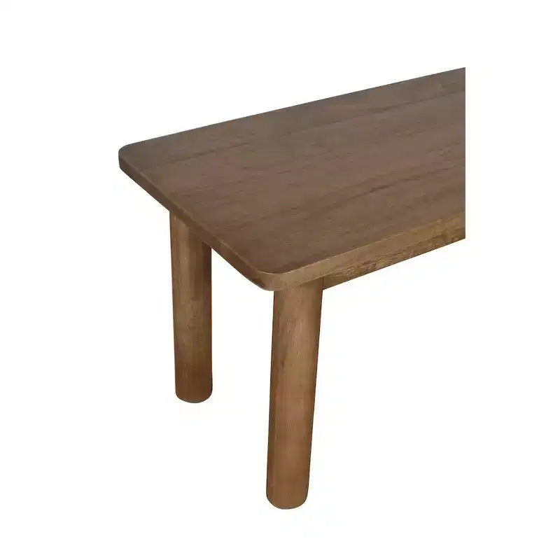 Banc de salle à manger rustique en bois de manguier massif 50", marron doré