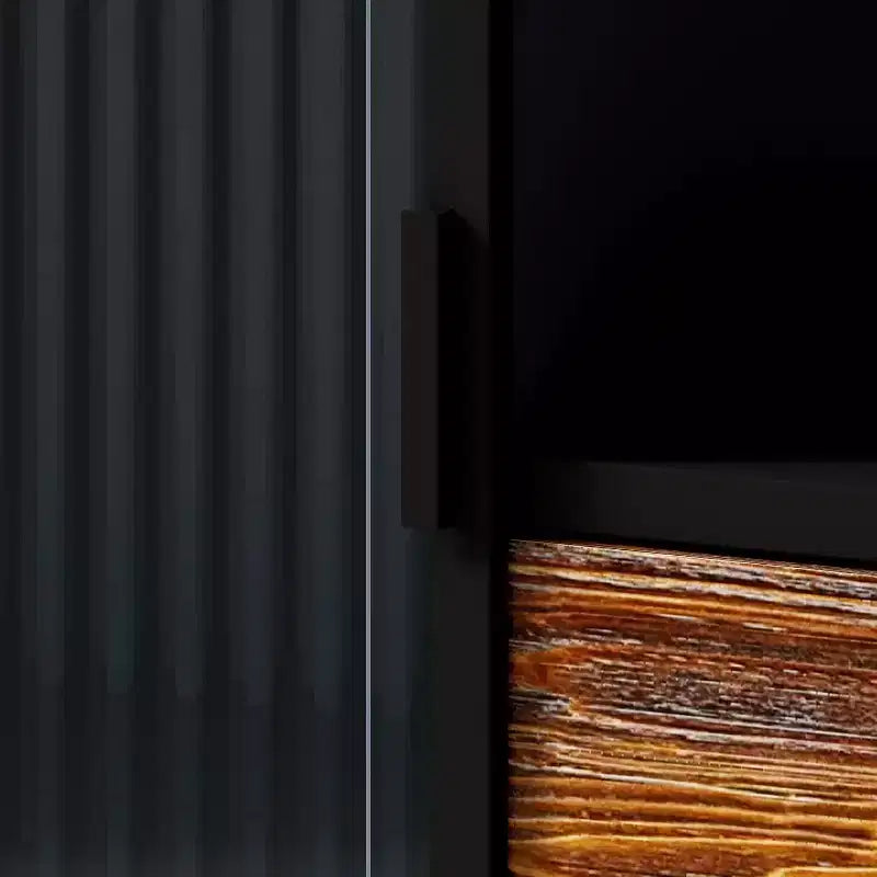 Meuble TV moderne, console multimédia en bois de sapin et fer avec grand tiroir de rangement, compatible avec les téléviseurs jusqu'à 55 pouces