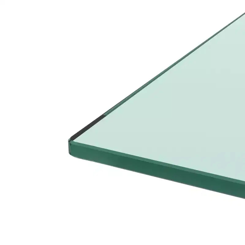 Table basse rectangulaire moderne en verre trempé et fer avec étagère ouverte