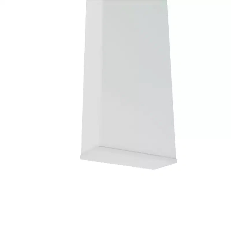 Table basse rectangulaire moderne en verre trempé et fer avec étagère ouverte