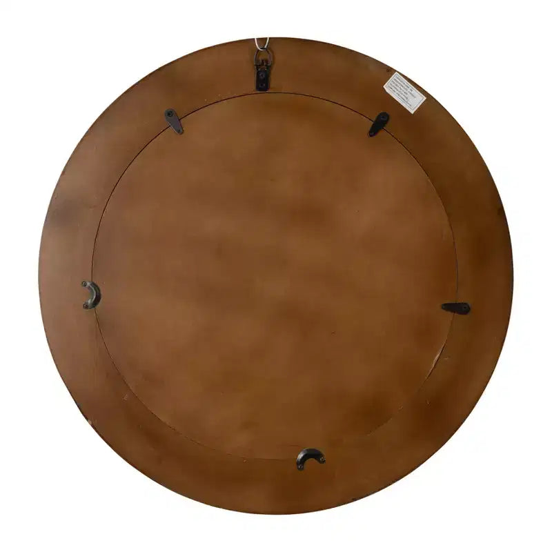 Miroir rond avec cadre texturé, finition métallique dorée, style moderne pour la décoration murale de la maison, du bureau, de la chambre ou du salon