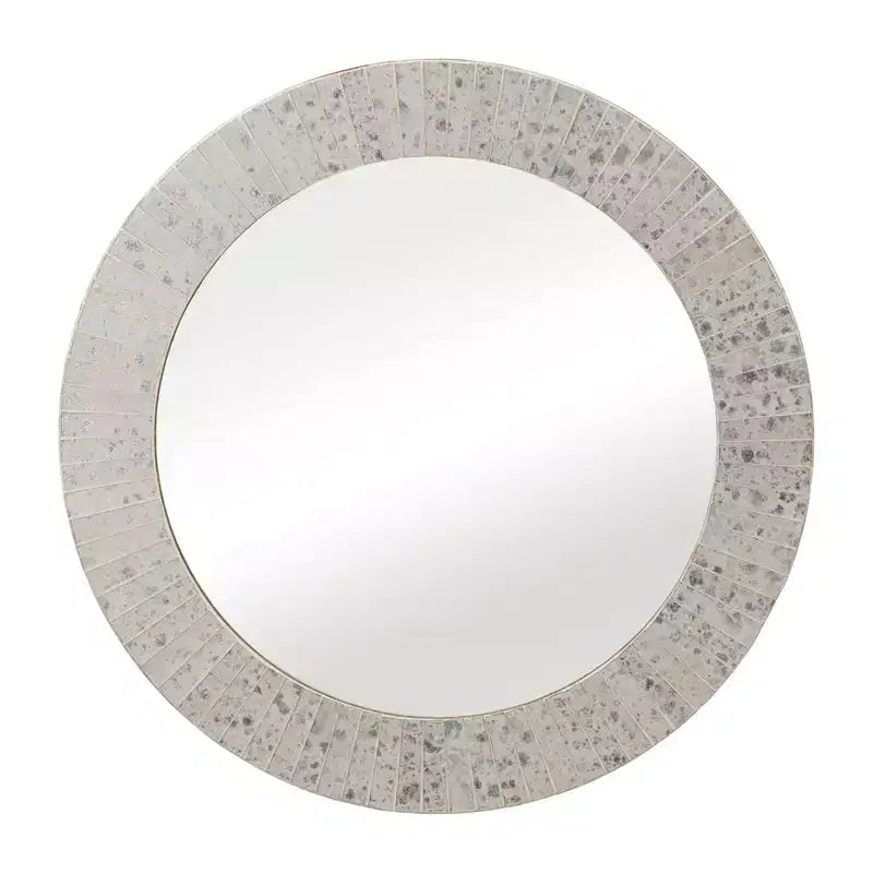 Miroir rond avec cadre texturé, finition métallique dorée, style moderne pour la décoration murale de la maison, du bureau, de la chambre ou du salon