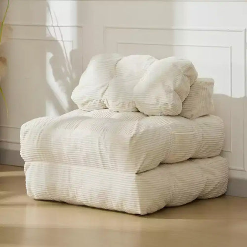 3-in-1 Folding Convertible Sofa Bed with Pillow Foldable Matress with Back Support, Comfy Portable Sleeper Chair Floor Sofa Lounge for Living Room