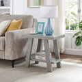 Table d'appoint contemporaine en bois avec étagère, gris