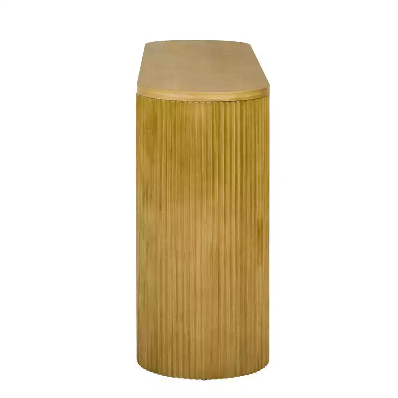 Console en bois cannelé avec tiroirs, table d'entrée étroite pour salon et entrée