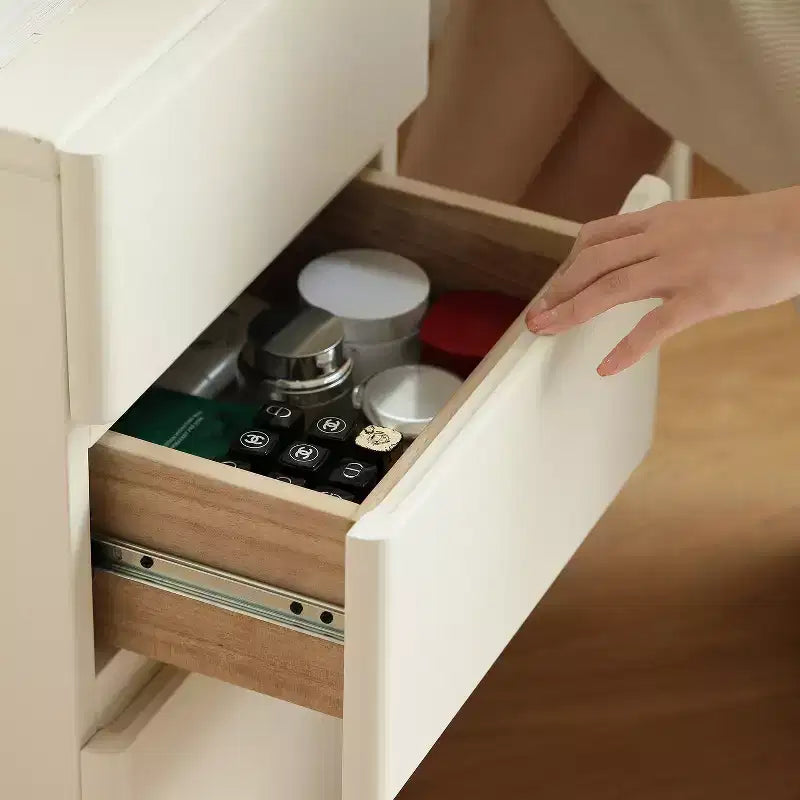 Coiffeuse Moderne en Bois avec 4 Tiroirs et Tabouret