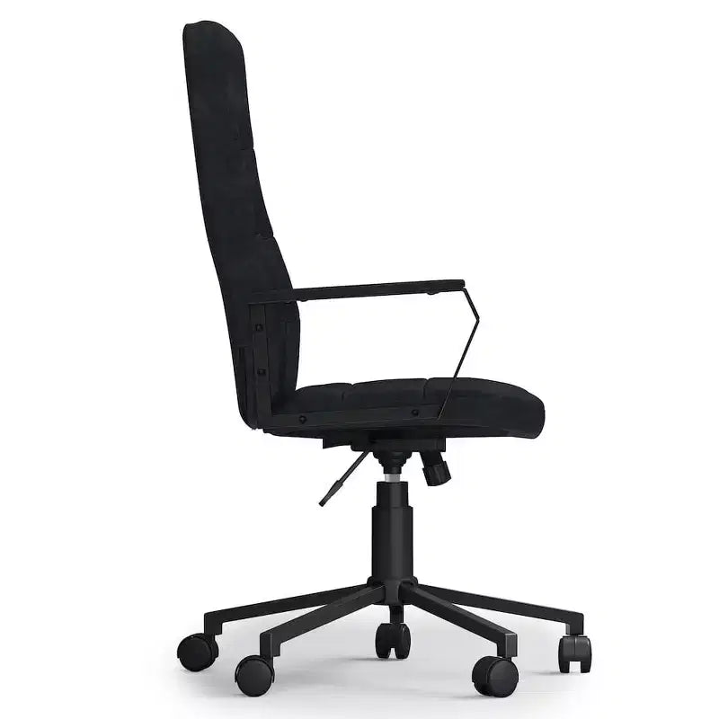 Chaise de bureau pivotante en mousse blanche de 36 po à hauteur réglable avec commande d'inclinaison et accoudoirs réglables
