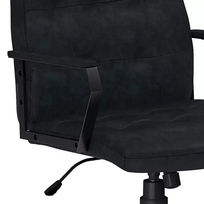 Chaise de bureau pivotante en mousse blanche de 36 po à hauteur réglable avec commande d'inclinaison et accoudoirs réglables