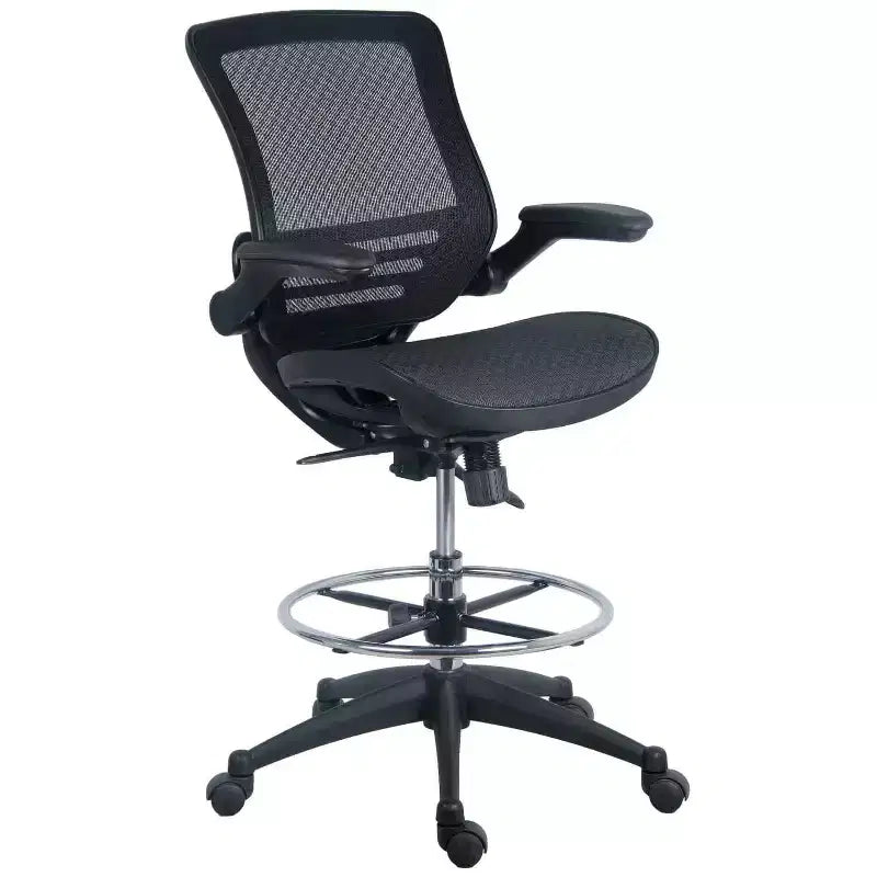 Chaise de bureau de direction en cuir PU doré de 33" réglable en hauteur avec contrôle d'inclinaison et accoudoirs ajustables