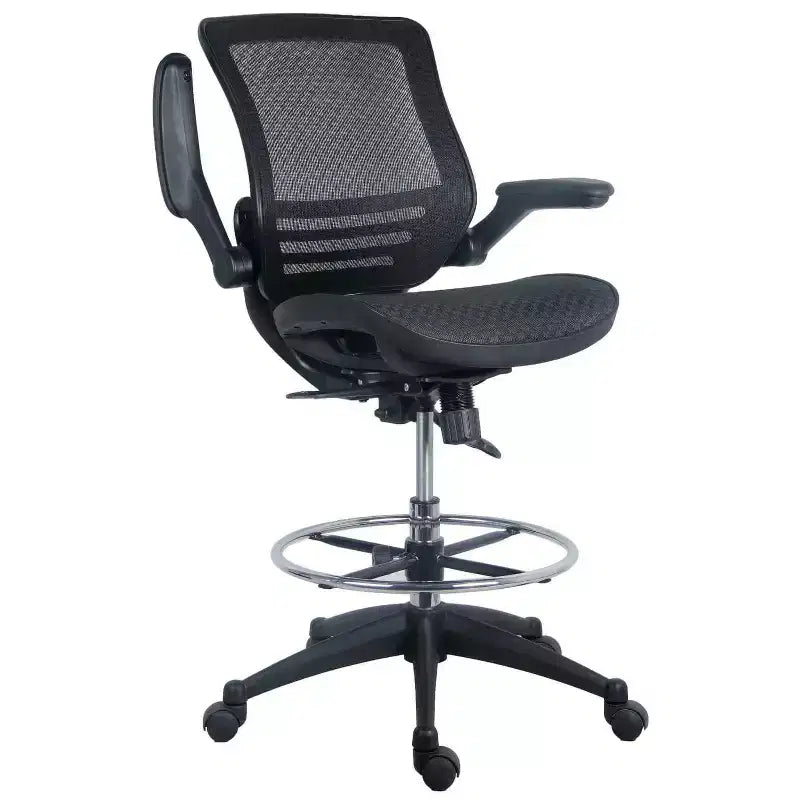 Chaise de bureau de direction en cuir PU doré de 33" réglable en hauteur avec contrôle d'inclinaison et accoudoirs ajustables
