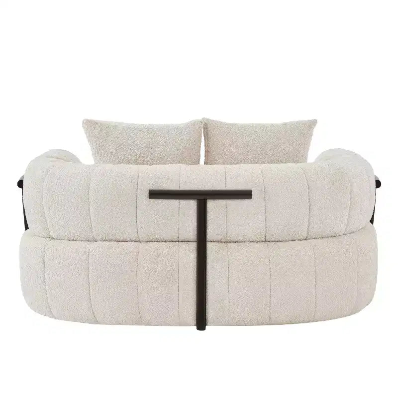Grande chaise longue nuage en boucle de 163 cm, canapé sans armature à support métallique pour salon/chambre à coucher