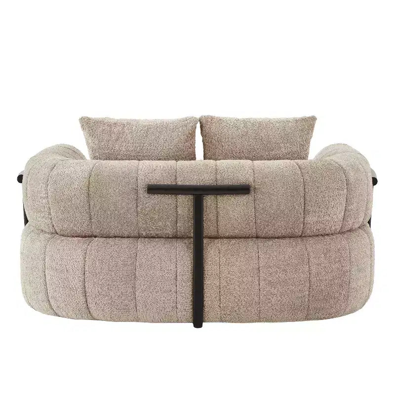 Grande chaise longue nuage en boucle de 163 cm, canapé sans armature à support métallique pour salon/chambre à coucher