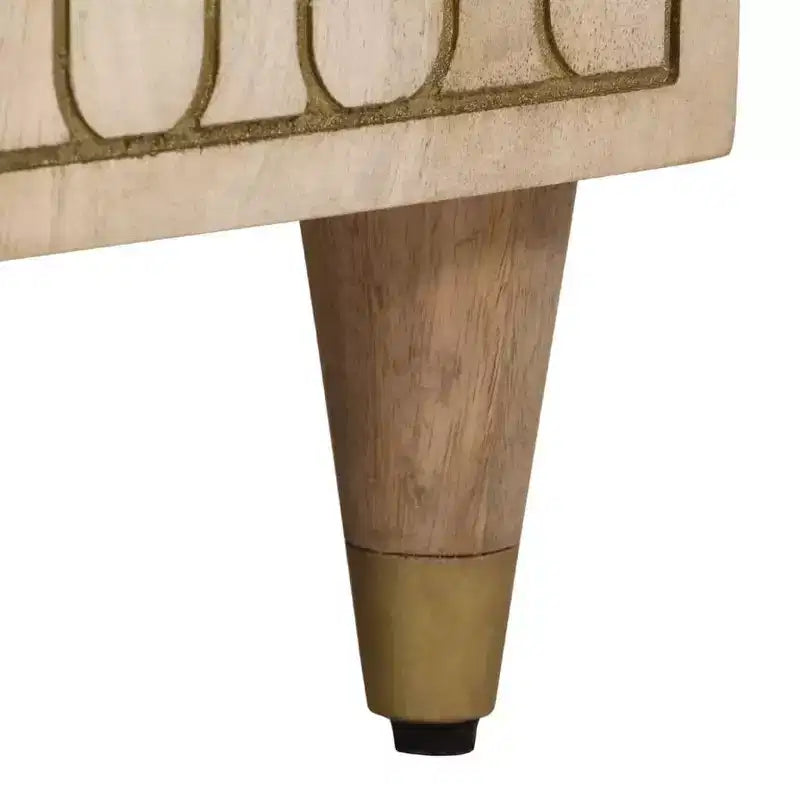 Meuble de salle de bain moderne en bois de manguier massif, 160 cm de haut, motif sculpté à la main
