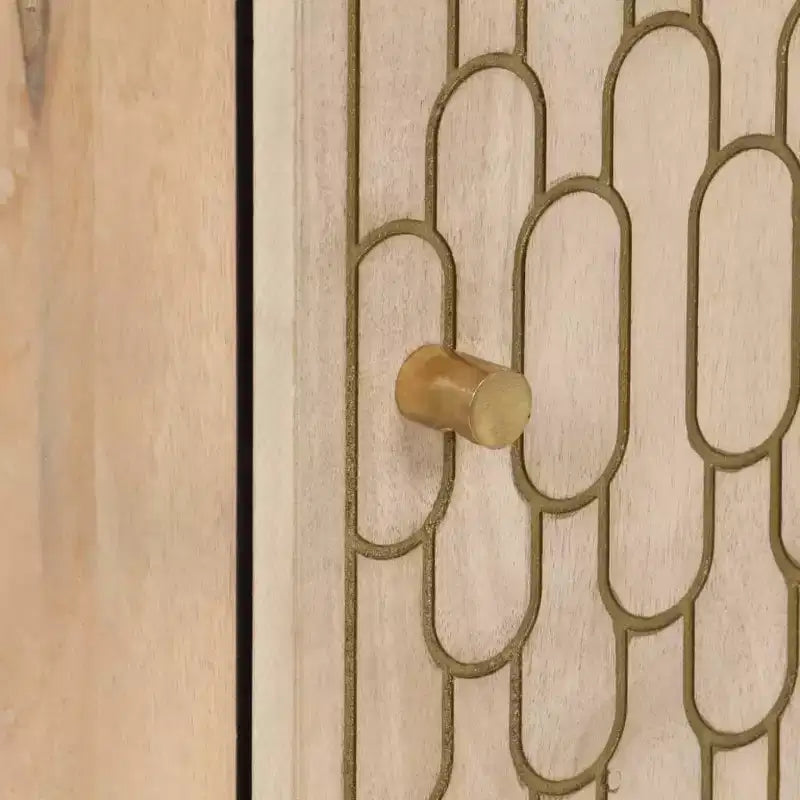 Meuble de salle de bain moderne en bois de manguier massif, 160 cm de haut, motif sculpté à la main