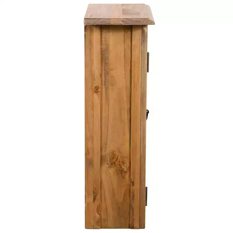 Meuble mural de salle de bain rustique en pin massif, marron, 41,9 x 23,1 x 70,1 cm