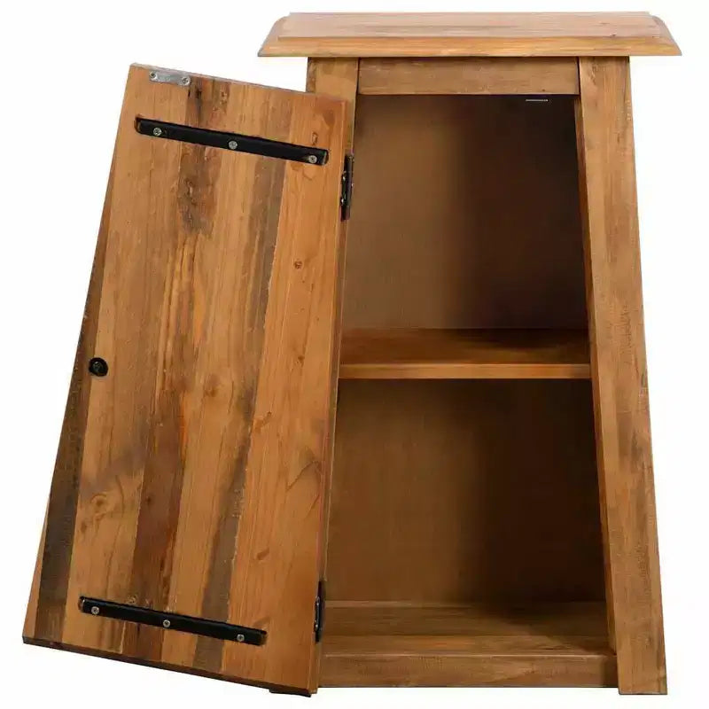 Meuble mural de salle de bain rustique en pin massif, marron, 41,9 x 23,1 x 70,1 cm