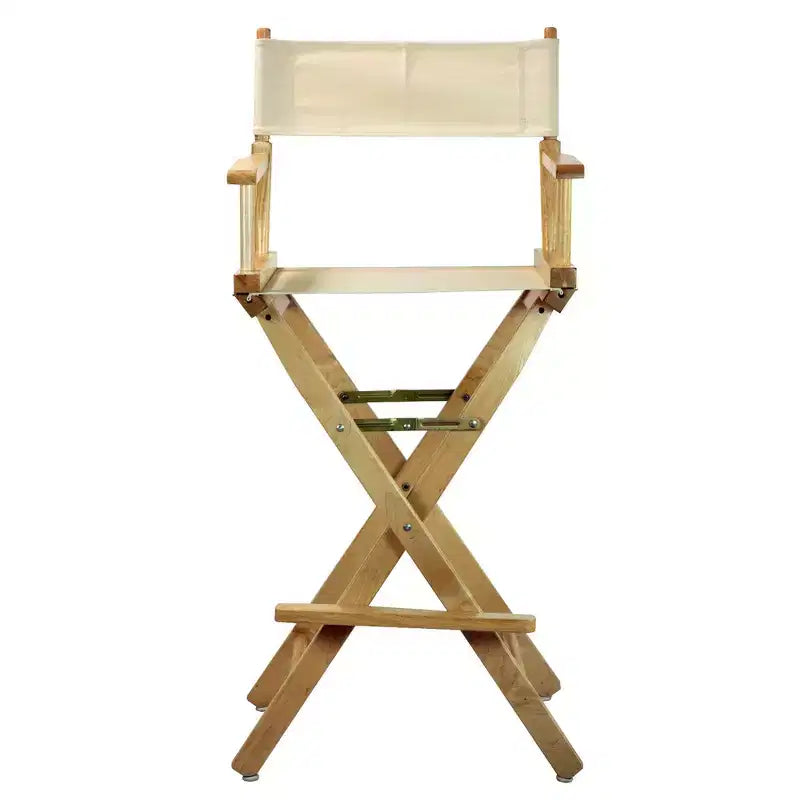 Chaise de réalisateur hauteur bar - Cadre en bois naturel
