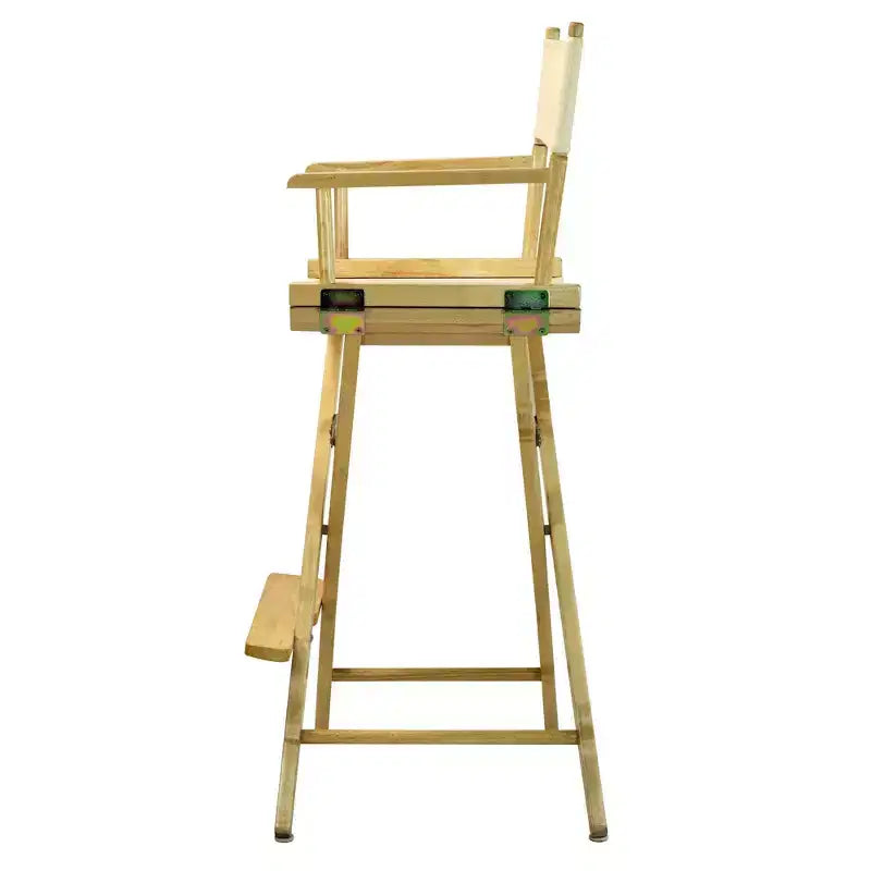 Chaise de réalisateur hauteur bar - Cadre en bois naturel