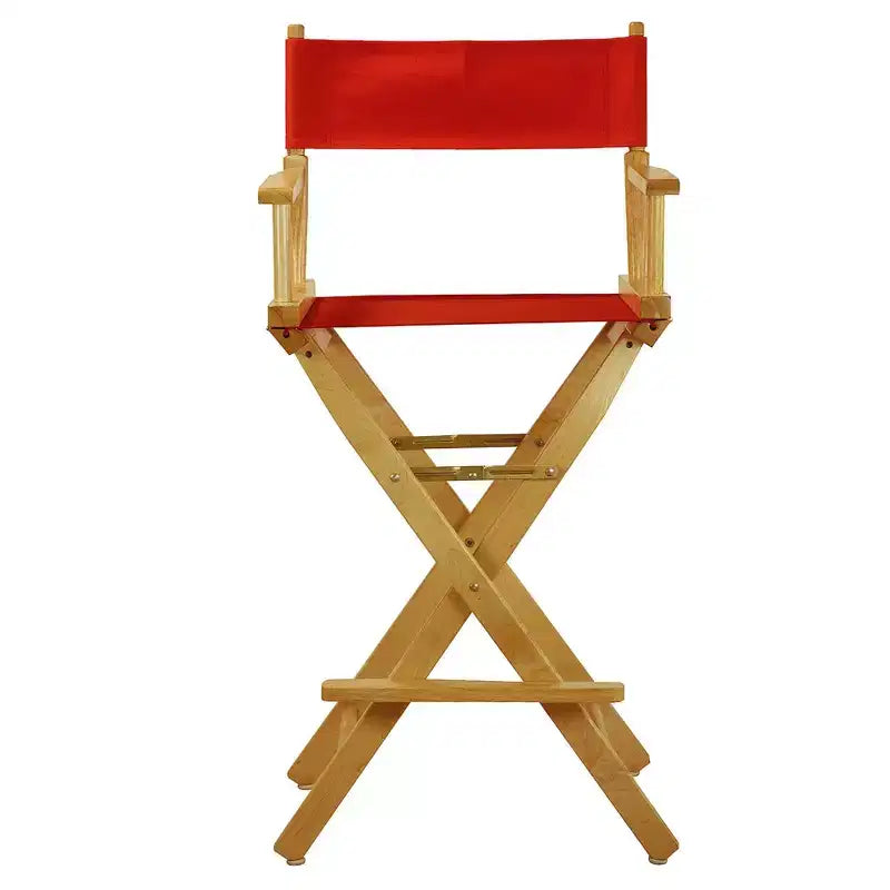 Chaise de réalisateur hauteur bar - Cadre en bois naturel