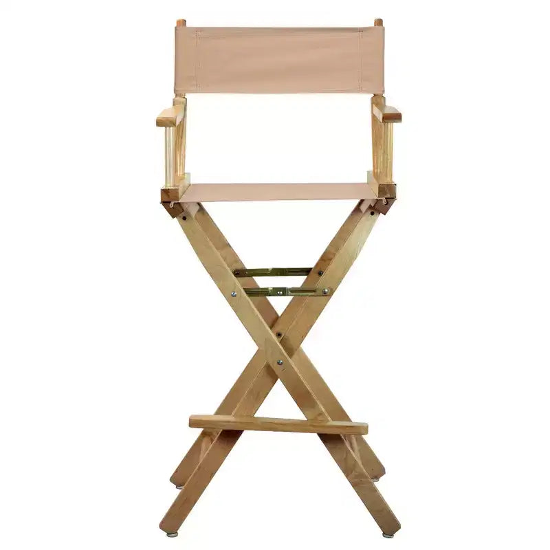 Chaise de réalisateur hauteur bar - Cadre en bois naturel