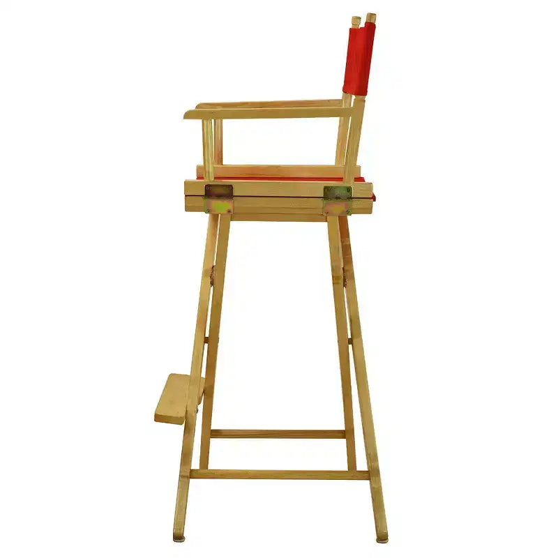 Chaise de réalisateur hauteur bar - Cadre en bois naturel