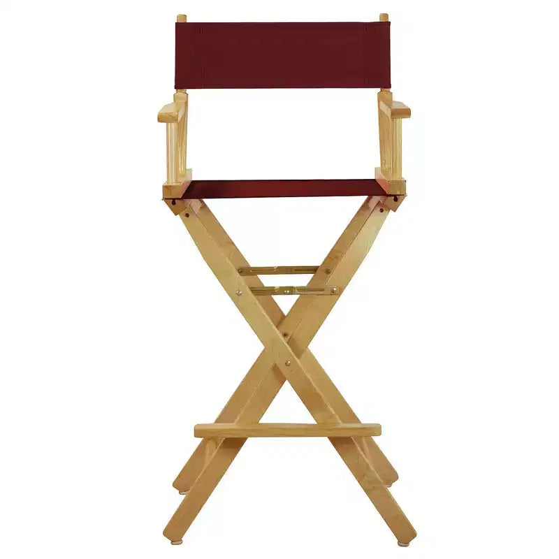 Chaise de réalisateur hauteur bar - Cadre en bois naturel