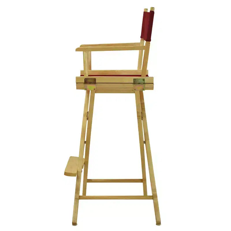 Chaise de réalisateur hauteur bar - Cadre en bois naturel