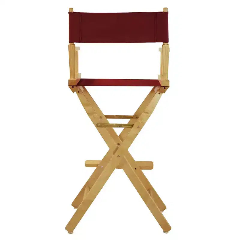 Chaise de réalisateur hauteur bar - Cadre en bois naturel