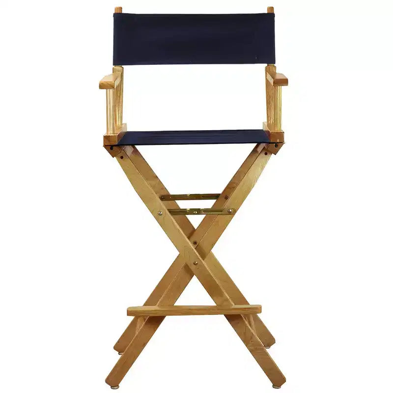 Chaise de réalisateur hauteur bar - Cadre en bois naturel