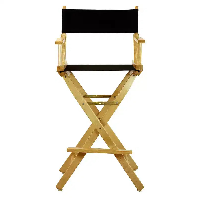 Chaise de réalisateur hauteur bar - Cadre en bois naturel
