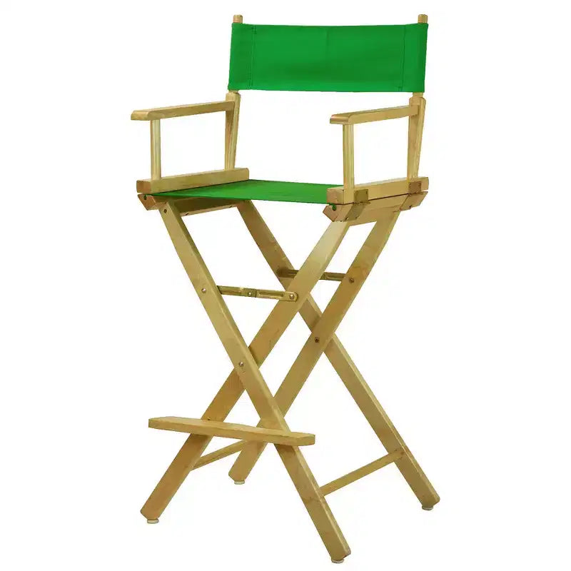Chaise de réalisateur hauteur bar - Cadre en bois naturel