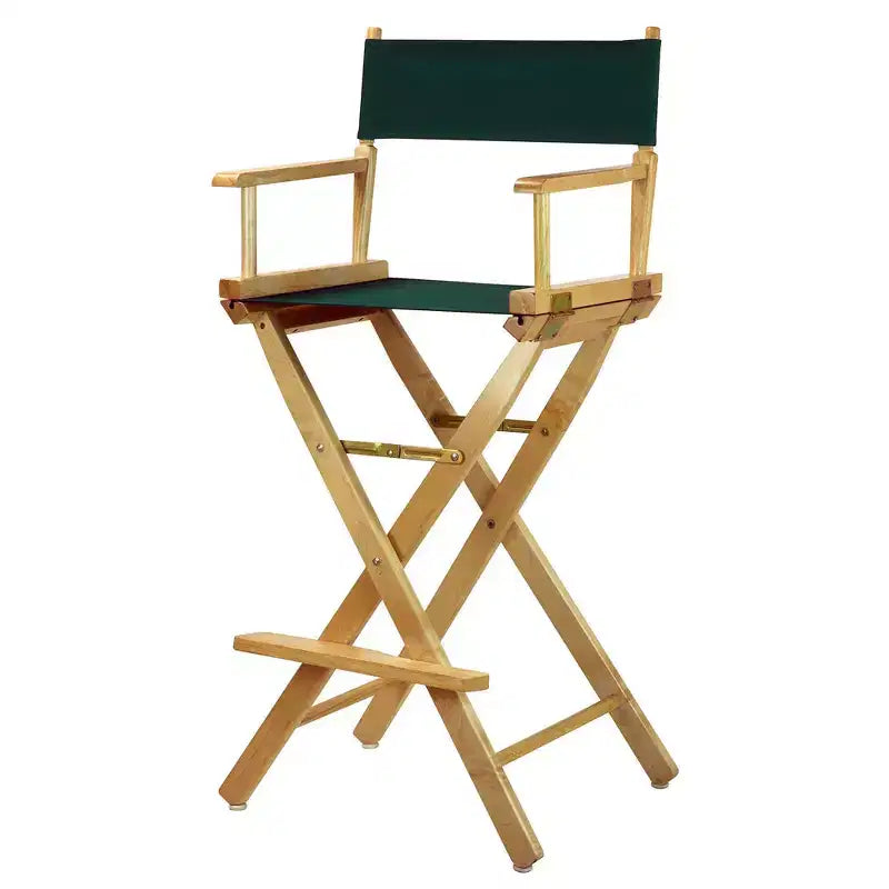 Chaise de réalisateur hauteur bar - Cadre en bois naturel