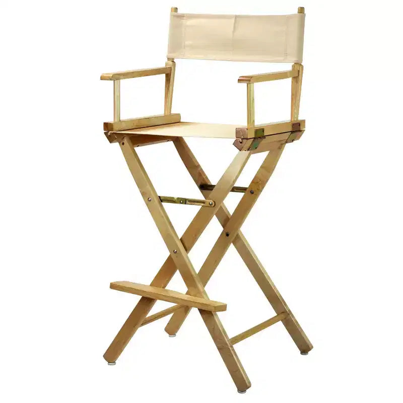 Chaise de réalisateur hauteur bar - Cadre en bois naturel