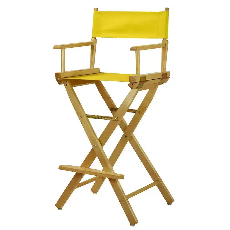 Chaise de réalisateur hauteur bar - Cadre en bois naturel