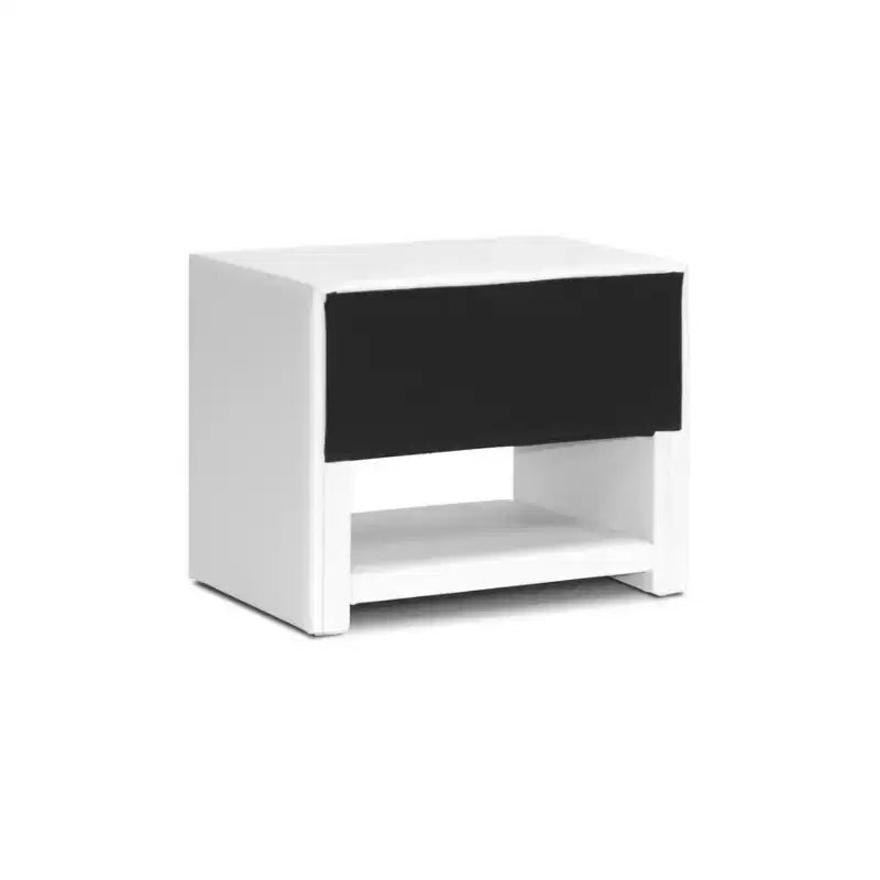 Table de chevet moderne rembourrée blanche