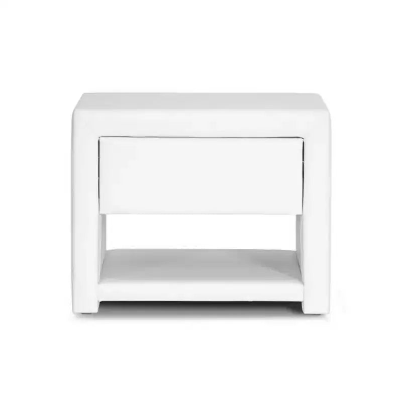 Table de chevet moderne rembourrée blanche