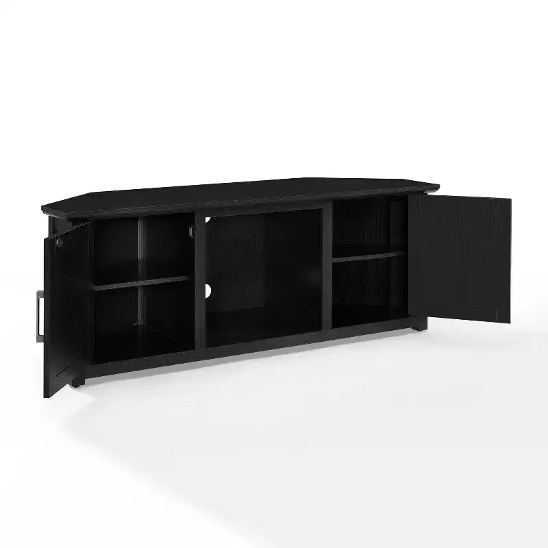Meuble TV d'angle pour téléviseurs jusqu'à 60 pouces avec cheminée électrique