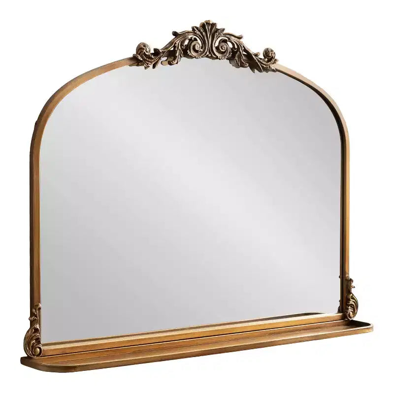 Miroir mural arche traditionnel 33"x26" avec étagère